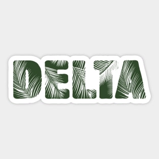 Delta Leaf Letters Sticker